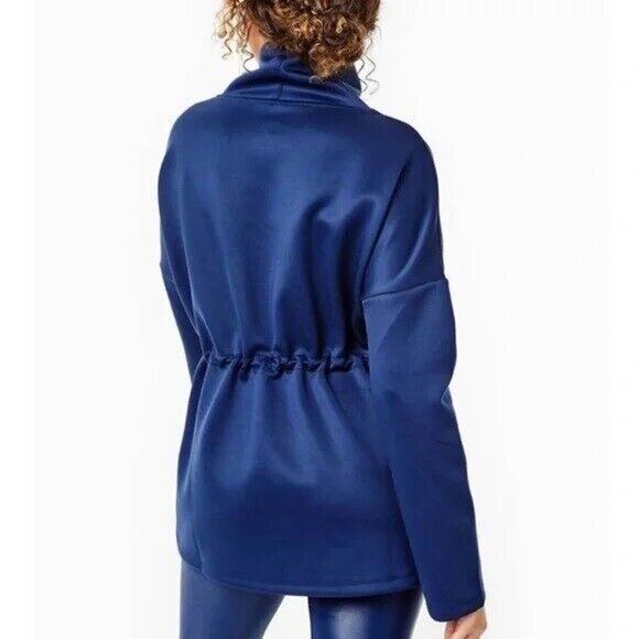 Addison Bay Sweatshirt Womens XS Blue Iverson Pullover NEW Drawcord Oversized - Picture 4 of 7